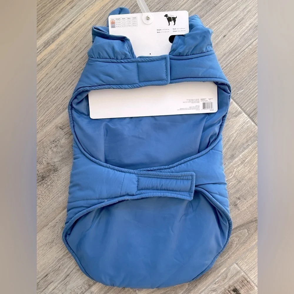 Sonoma Large Color Block Puffer Jacket with Hood for Dogs